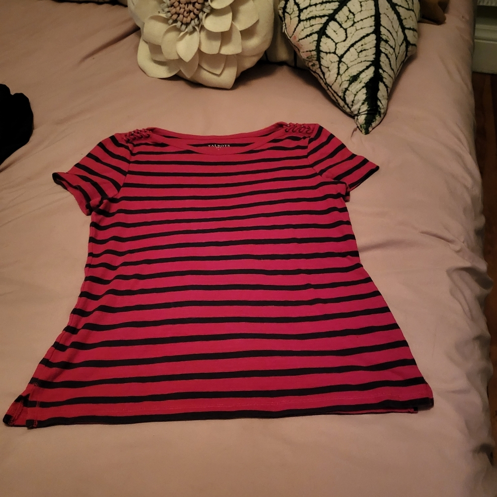Talbots women's sm striped tee